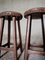 Swedish Workshop Stools in Pine and Leather, 1930s, Set of 2 5