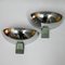 Mid-Century Chromed Metal and Crystal Sconces from Fase, 1970s, Set of 2 1
