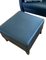 Dark Blue Leather Lounge Chairs and Stools from Walter Knoll / Wilhelm Knoll, Set of 4 13