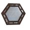 Miroir Hexagonal Vintage en Bois 1