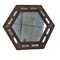 Vintage Hexagonal Wooden Mirror 2