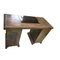 Vintage Wood and Brass Desk by Rodolfo Dubarry 9