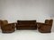 Sofa and Armchairs in Velvet and Brass from ISA Bergamo, 1950s, Set of 3, Image 1