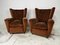 Velvet Lounge Chairs attributed to Paolo Buffa, 1950s, Set of 2 2