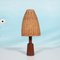 Scandinavian Table Lamp in Teak and Wicker, 1960s 1