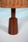 Scandinavian Table Lamp in Teak and Wicker, 1960s, Image 6