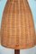 Scandinavian Table Lamp in Teak and Wicker, 1960s, Image 4