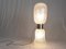 Italienische Lampe aus klarem & weißem Muranoglas, 1960er 4