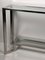 Art Deco Style Console Table in Stainless Steel and Top Glass, 2000s 5