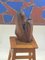 Brutalistische Skulptur aus Holz, Frankreich, 1950er 2