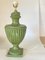 Lámpara de mesa de cerámica verde de Lancel Paris, Francia, años 70, Imagen 14