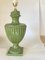 Lámpara de mesa de cerámica verde de Lancel Paris, Francia, años 70, Imagen 13