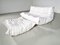 Togo 3-Seater Sofa with Ottoman by Michel Ducaroy for Ligne Roset, 1980s, Set of 2 4