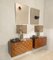 Minimal Wall Mounted Sideboards with Diamond Veneer, 1968, Set of 2, Image 3