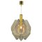 Pendant Lamp in Acrylic Glass, Wire and Brass, 1970s, Image 1
