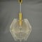 Pendant Lamp in Acrylic Glass, Wire and Brass, 1970s 3