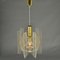 Small Mid-Century Modern Pendant Lamp in Clear Acrylic Glass, Wire and Brass, 1970s 9