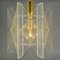 Lámpara colgante Mid-Century pequeña de vidrio acrílico transparente, alambre y latón, años 70, Imagen 8