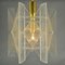 Small Mid-Century Modern Pendant Lamp in Clear Acrylic Glass, Wire and Brass, 1970s 8