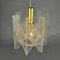 Small Mid-Century Modern Pendant Lamp in Clear Acrylic Glass, Wire and Brass, 1970s 5