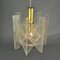 Small Mid-Century Modern Pendant Lamp in Clear Acrylic Glass, Wire and Brass, 1970s, Image 5