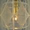 Lámpara colgante Mid-Century pequeña de vidrio acrílico transparente, alambre y latón, años 70, Imagen 16