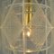 Small Mid-Century Modern Pendant Lamp in Clear Acrylic Glass, Wire and Brass, 1970s 16