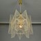Small Mid-Century Modern Pendant Lamp in Clear Acrylic Glass, Wire and Brass, 1970s 12