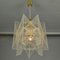 Small Mid-Century Modern Pendant Lamp in Clear Acrylic Glass, Wire and Brass, 1970s, Image 12