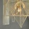 Small Mid-Century Modern Pendant Lamp in Clear Acrylic Glass, Wire and Brass, 1970s 17