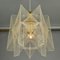 Small Mid-Century Modern Pendant Lamp in Clear Acrylic Glass, Wire and Brass, 1970s 11