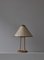 Scandinavian Wabi-Sabi Bamboo Table Lamp Shade with Pressed Plants, 1950s 3