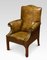 Mahogany Framed Leather Armchair, 1890s, Image 1