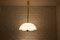 Brass and Opaline Suspension Chandelier, 1970s 2