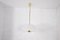 Lámpara de araña de suspensión de latón y opalino, años 70, Imagen 1