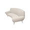 Geschwungenes Mid-Century Sofa aus weißem Bouclé mit 6 Beinen von Gigi Radice für Minotti, 1950er 2