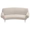 Geschwungenes Mid-Century Sofa aus weißem Bouclé mit 6 Beinen von Gigi Radice für Minotti, 1950er 1