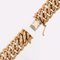 French 18 Karat Rose Gold Chiseled American Mesh Curb Bracelet, 1950s 9