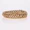 French 18 Karat Rose Gold Chiseled American Mesh Curb Bracelet, 1950s 4