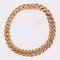 French 18 Karat Rose Gold Chiseled American Mesh Curb Bracelet, 1950s 3