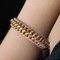 French 18 Karat Rose Gold Chiseled American Mesh Curb Bracelet, 1950s 6