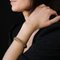 French 18 Karat Rose Gold Chiseled American Mesh Curb Bracelet, 1950s 2