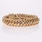 French 18 Karat Rose Gold Chiseled American Mesh Curb Bracelet, 1950s 5