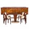 Tavolo da pranzo Art Déco con sedie di Vittorio Dassi, set di 8, Immagine 1