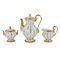 White and Gilded Porcelain Mocha Coffee Service from Meissen, Set of 15 6