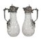19th Century Cast Crystal Wine Jugs in Superb Bolin Silver, Moscow. Russia, Set of 2, Image 1