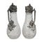19th Century Cast Crystal Wine Jugs in Superb Bolin Silver, Moscow. Russia, Set of 2 3