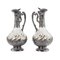 French Glass Wine Jugs in Silver from Frangiere & Laroche, 1880s, Set of 2 3