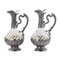 French Glass Wine Jugs in Silver from Frangiere & Laroche, 1880s, Set of 2 2