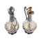 French Glass Wine Jugs in Silver from Frangiere & Laroche, 1880s, Set of 2 6